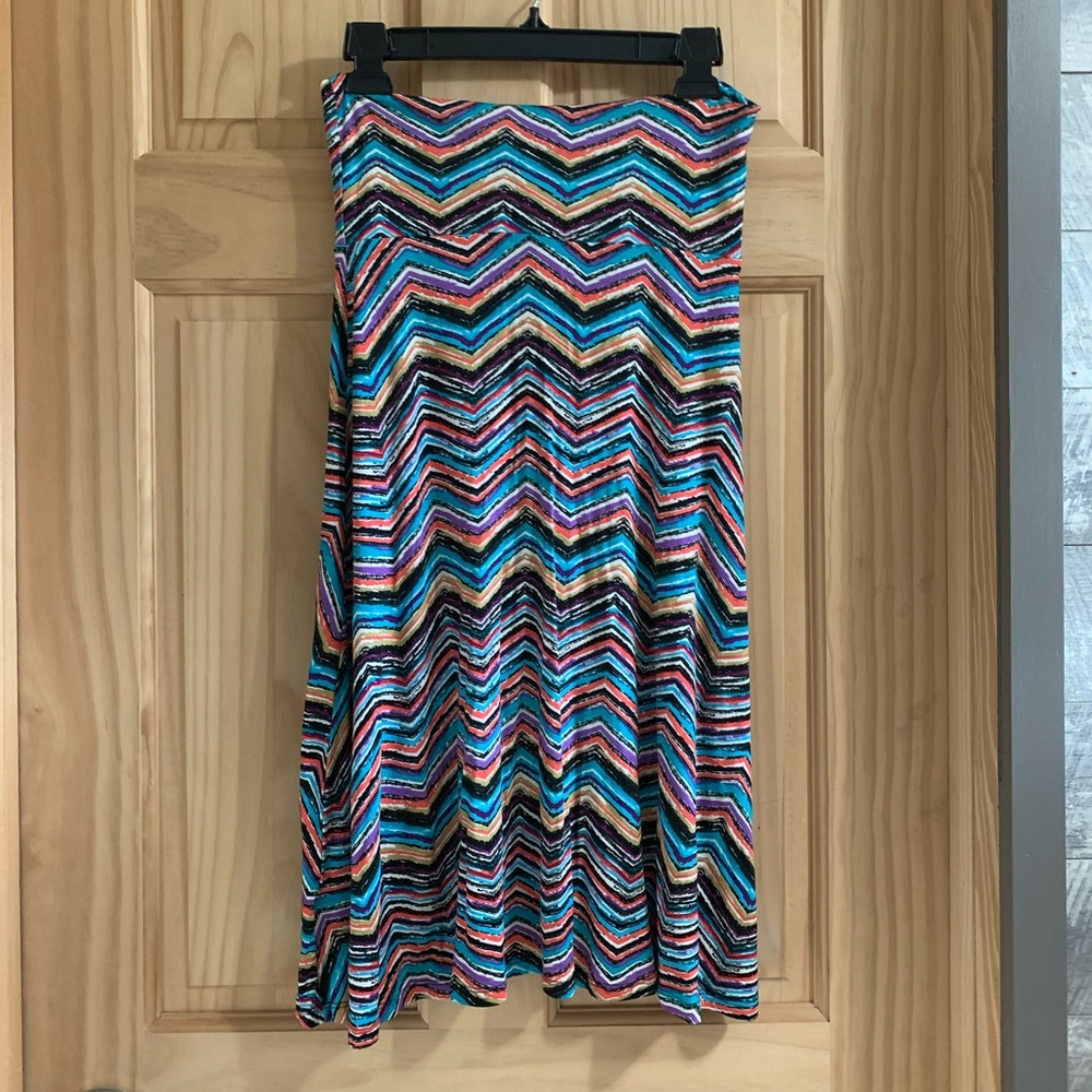 LulaRoe Azure Multicolored Skirt, Size XS
